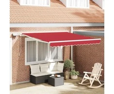 Ištraukiama markizė Raudona 350 x 250 cm Audinys ir plienas