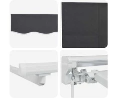 Markizės rėmas Antracitas 300 x 200 cm Poliesteris su PU danga