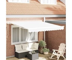Ištraukiama markizė Balta 350 x 250 cm Poliesteris ir aliuminis