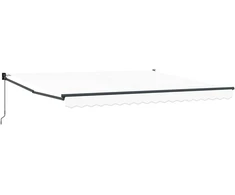 Ištraukiama markizė Balta 400 × 300 cm Poliesteris ir aliuminis