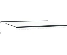 Ištraukiama markizė Balta 500 × 300 cm Audinys ir metalas