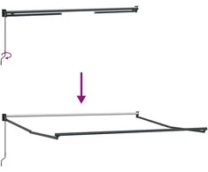 Pavėsinė Juoda 300 x 250 x 165 cm Poliesteris