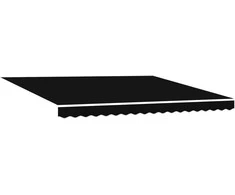 Ištraukiama markizė Juoda 400 × 350 cm Poliesteris ir aliuminis