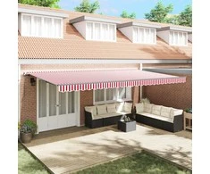 Ištraukiama markizė Raudona ir balta 600 × 350 cm
