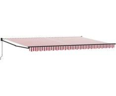 Pavėsinė Raudona ir balta 500 × 300 cm Poliesteris ir Metalas