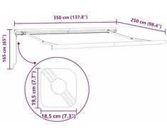 Ištraukiama markizė Raudona ir balta 350 x 250 cm