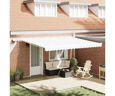 Ištraukiama markizė Balta 450 × 350 cm Audinys ir plienas