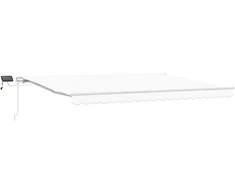 Ištraukiama markizė Balta 450 × 350 cm Audinys ir plienas