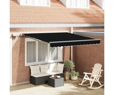 Ištraukiama markizė Juoda 350 x 250 cm audinys