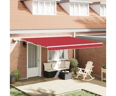 Ištraukiama markizė Raudona 400 × 300 cm Audinys ir plienas