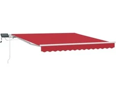 Ištraukiama markizė Raudona 300 x 250 cm Audinys ir aliuminis