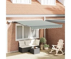 Ištraukiama markizė Žalia ir balta 350 x 250 cm audinys