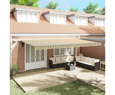 Ištraukiama markizė Žalia ir geltona 600 ×350 cm audinys