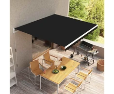 Rankinė markizė 3 x 2,5 m Antracito 100% poliesteris