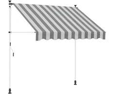 Rankinė sulankstoma markizė Antracito ir baltos 250 cm