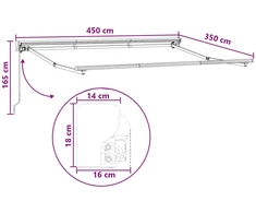 Rankinė sulankstoma markizė Smėlio 4,5 × 3,5 m