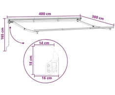 Rankinė sulankstoma markizė Taupe 4 × 3 m