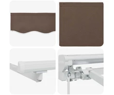 Rankinė sulankstoma markizė Taupe 4 × 3 m