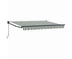 Ištraukiama markizė Žalia ir balta 3 x 2 m
