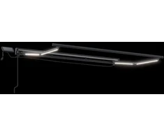 Rankinis markizės rėmas su LED Antracitas 3 x 2 m Aliuminis