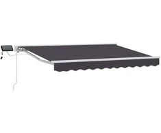 Rankinis markizės rėmas su LED Balta ir antracito 3 x 2,5 m