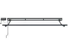 Rankinis markizės rėmas su LED Antracitas 3 x 2 m Aliuminis