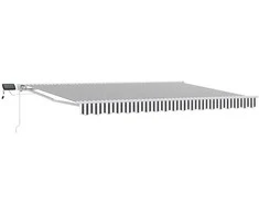 Rankinis markizės rėmas su LED Antracito ir baltos 4 x 2 m