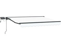 Rankinis markizės rėmas su LED Balta ir antracito 3 x 2 m