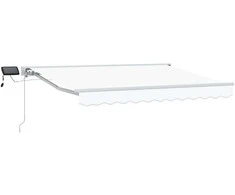 Rankinis markizės rėmas su LED Baltas 3 x 2 m