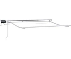 Rankinis markizės rėmas su LED Baltas 3,5 x 2 m