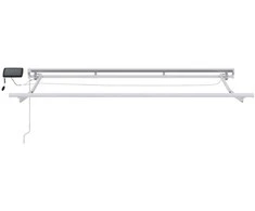 Rankinis markizės rėmas su LED Baltas 3,5 x 2,5 m Aliuminis
