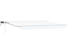 Rankinis markizės rėmas su LED Baltas 5 x 3 m