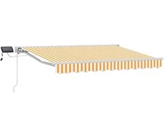 Rankinis markizės rėmas su LED Geltona ir balta 3 x 2 m