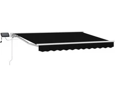 Rankinis markizės rėmas su LED Juoda ir Balta 3 x 2,5 m