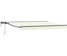 Rankinis markizės rėmas su LED Kremo ir antracito 4 × 3 m