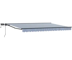 Rankinis markizės rėmas su LED Mėlyna, Balta, Antracito 5 x 3 m