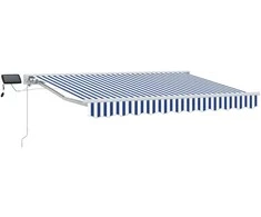 Rankinis markizės rėmas su LED Mėlyna ir balta 3 x 2 m