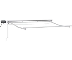 Rankinis markizės rėmas su LED Bežinė ir balta 3 x 2,5 m