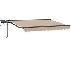 Rankinis markizės rėmas su LED Bežinis ir Antracitas 3 x 2,5 m