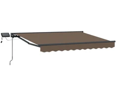 Rankinis markizės rėmas su LED Taupe 5 x 3 m