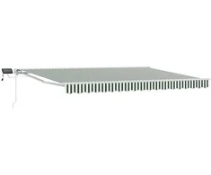 Rankinis markizės rėmas su LED Žalia ir balta 4,5 × 3 m