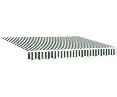 Rankinis markizės rėmas su LED Žalia ir balta 3,5 x 2 m