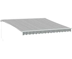 Ištraukiama markizė Antracito ir baltos 400 × 350 cm