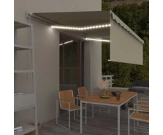 Rankiniu būdu ištraukiama markizė, kreminė, 5x3m