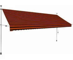 Rankiniu būdu ištraukiama markizė, oranžinė ir ruda, 400cm