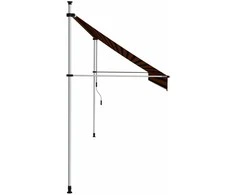 Rankiniu būdu ištraukiama markizė, oranžinė ir ruda, 400cm