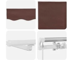 Rankiniu būdu ištraukiama markizė, rudos spalvos, 500x300cm
