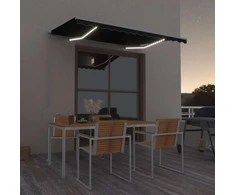 Rankiniu būdu ištraukiama markizė su LED, antracito, 350x250cm