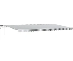 Rankiniu būdu ištraukiama markizė su LED, antracito ir baltos spalvos, 600x300 cm