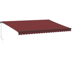 Rankiniu būdu ištraukiama markizė su LED, bordo, 500x350cm